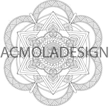 Cargar imagen en el visor de la galería, set nº1 de 4 mandalas para colorear