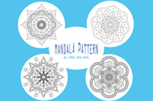 Cargar imagen en el visor de la galería, set nº1 de 4 mandalas para colorear
