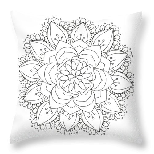 Mandala For Coloring  - Throw Pillow