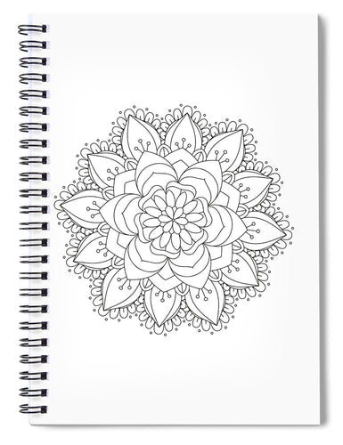Mandala For Coloring  - Spiral Notebook