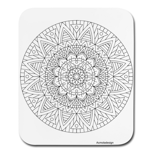 Mouse pad Vertical con mandala tribal - white